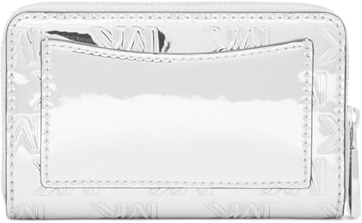Michael Kors Small Zip Around Card Case Silver