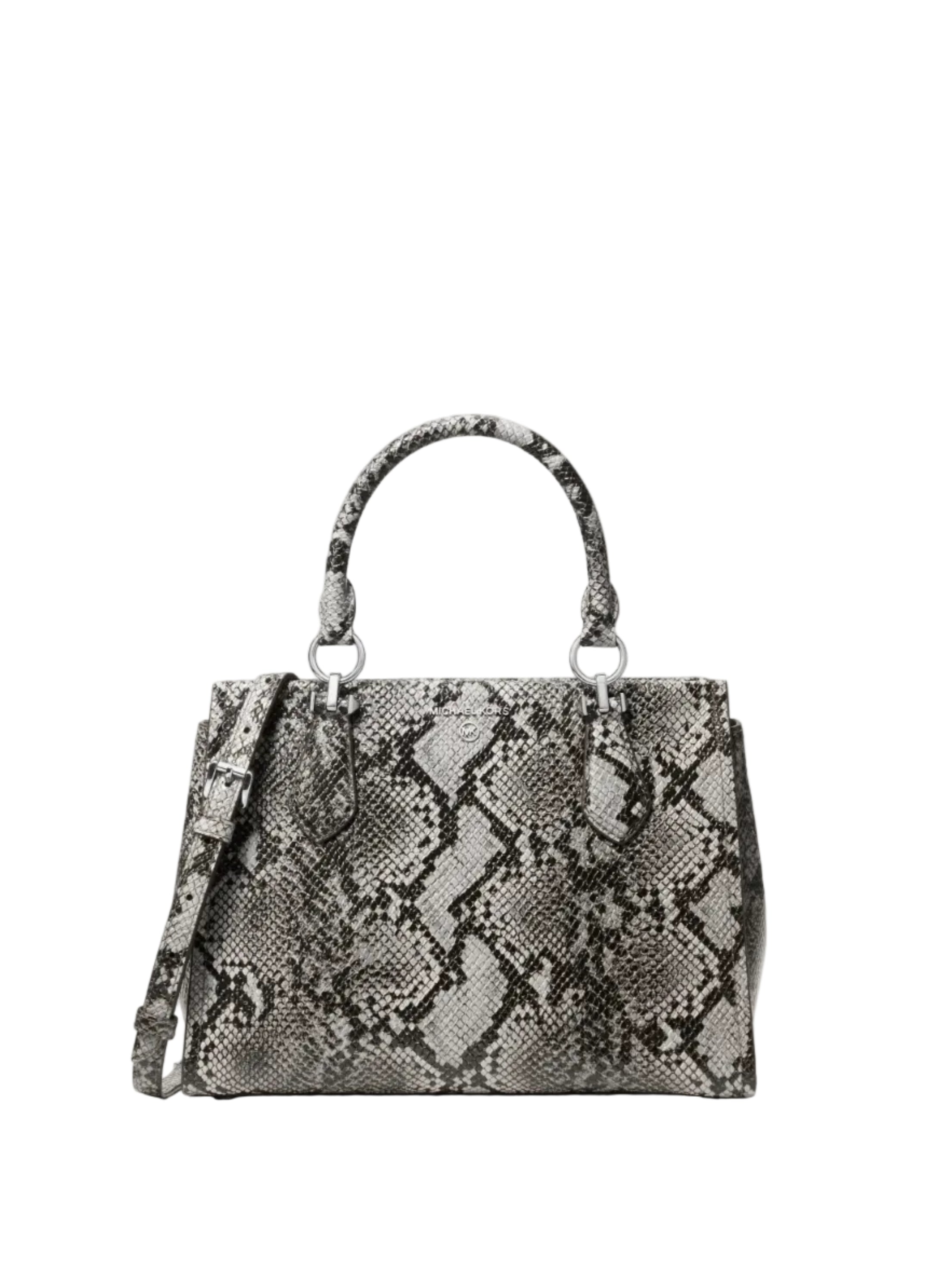 Michael Kors Marilyn Leather Satchel Bag Natural