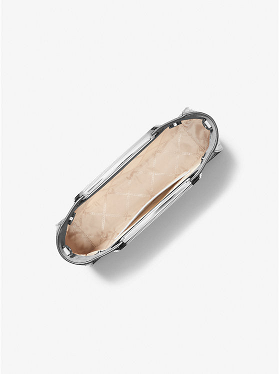 Michael Kors Chelsea Small Leather Convertible Silver