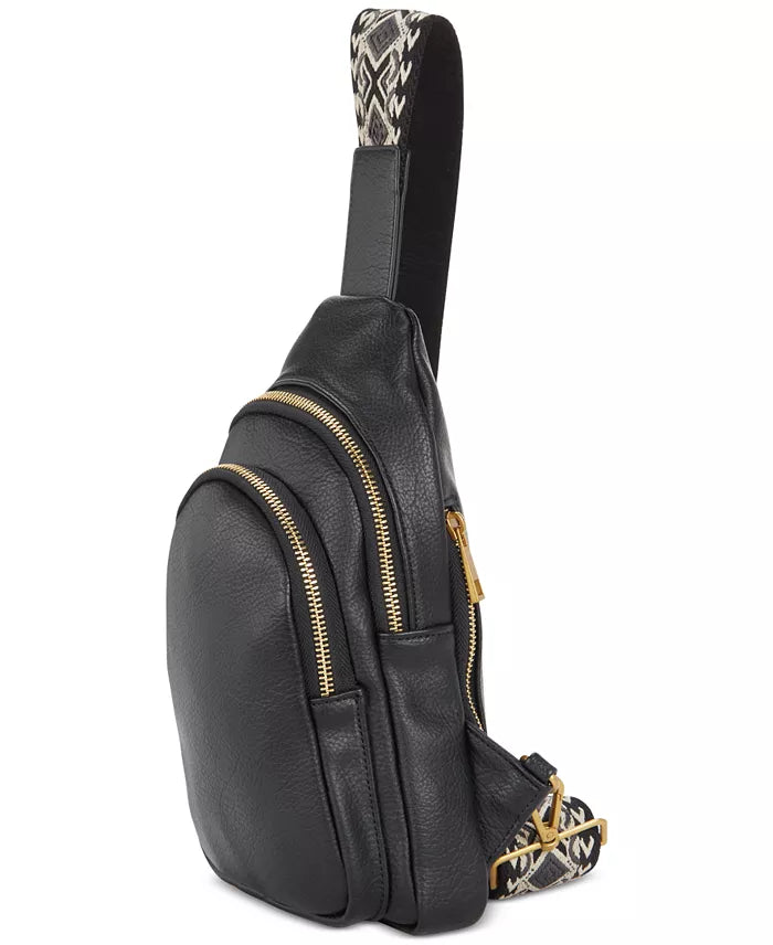 Style Co Webbing Strap Small Sling Bag Black