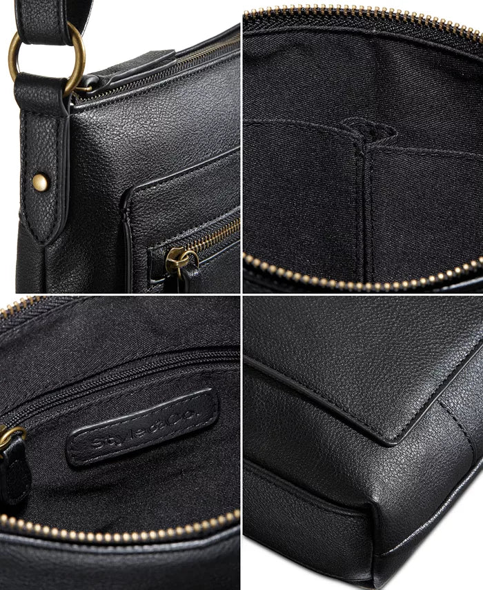 Style Co Hudsonn North South Crossbody Black