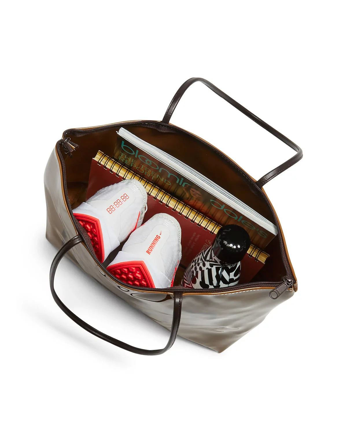 Bloomingdale's Zip Top Medium Brown