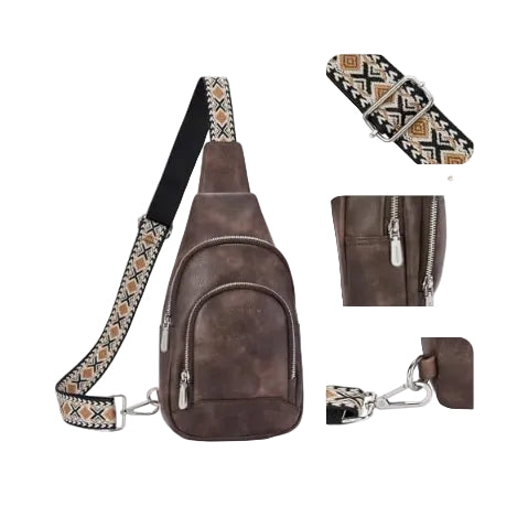 BOSTANTEN Leather Crossbody Sling Bag