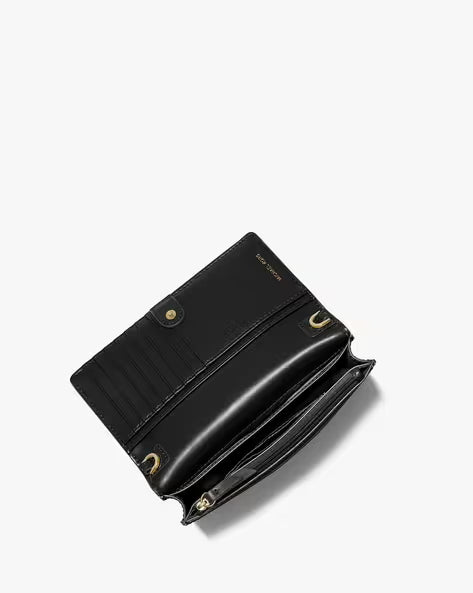 MK Jet Set Charm Small Leather Phone Black