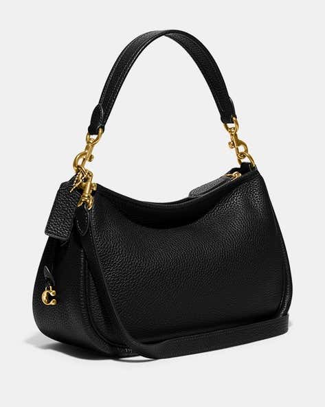 COACH Soft Pebble Leather Cary Cross BrassBlack