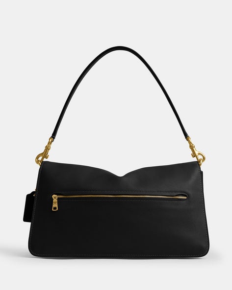 COACH Chain Tabby Leather Small Shou BrassBlack