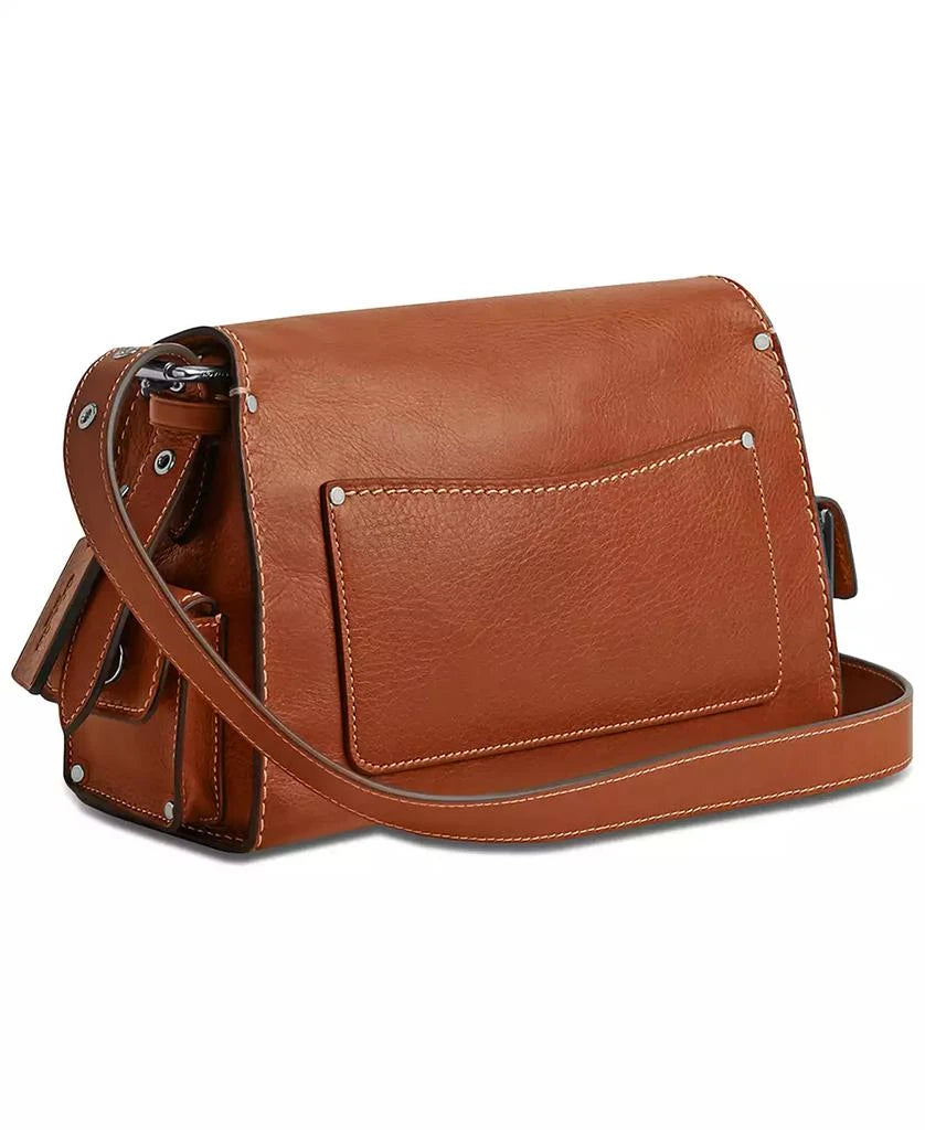 COACH Cargo Soft Tabby Leather Satch Silver Burnished Amber