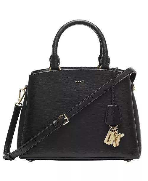 DKNY Paige Medium Satchel Black Gold