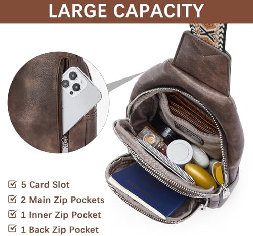 BOSTANTEN Leather Crossbody Sling Bag