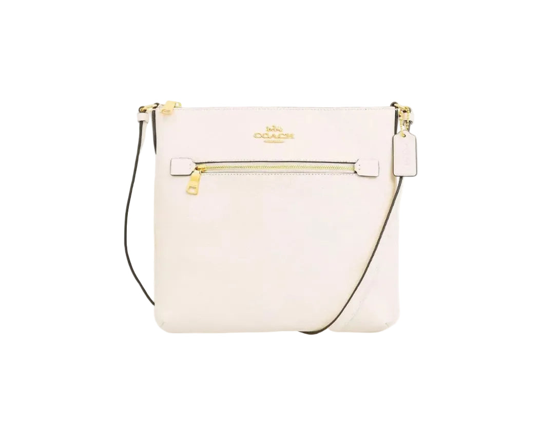 Bella Small Leather Crossbody Brass Black