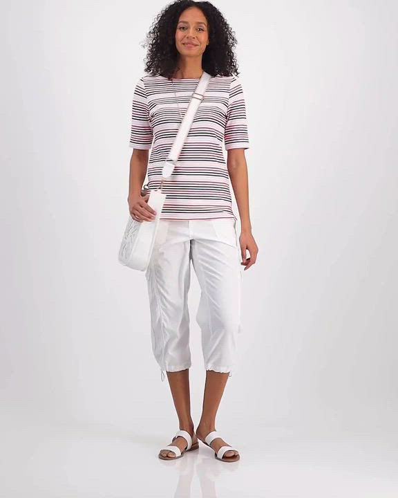 Whipstitch Medium Crossbody White