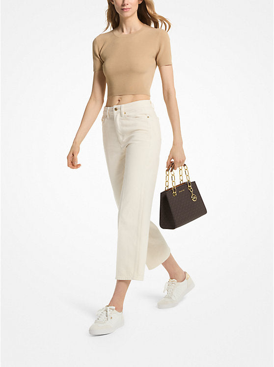 Michael Kors Small Monogram Crossbody Brown Acorn