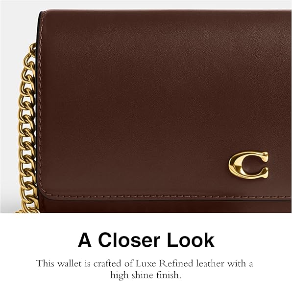COACH Refined Leather Essential Long Brass Chalk