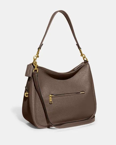 COACH Soft Pebble Leather Shoulder Bag Chalk