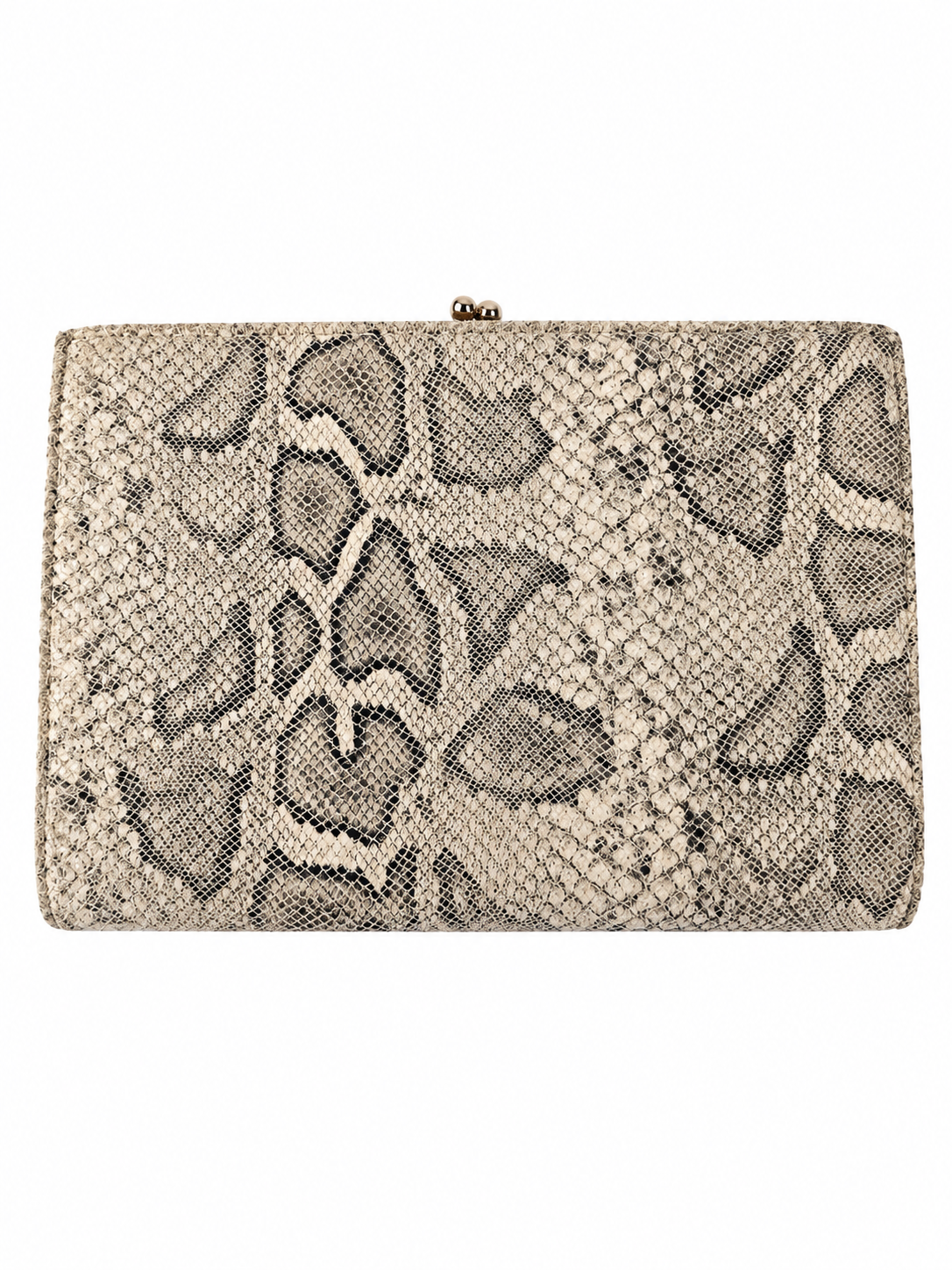 Urban Expressions Jones Snake Clutch in Ivory Black