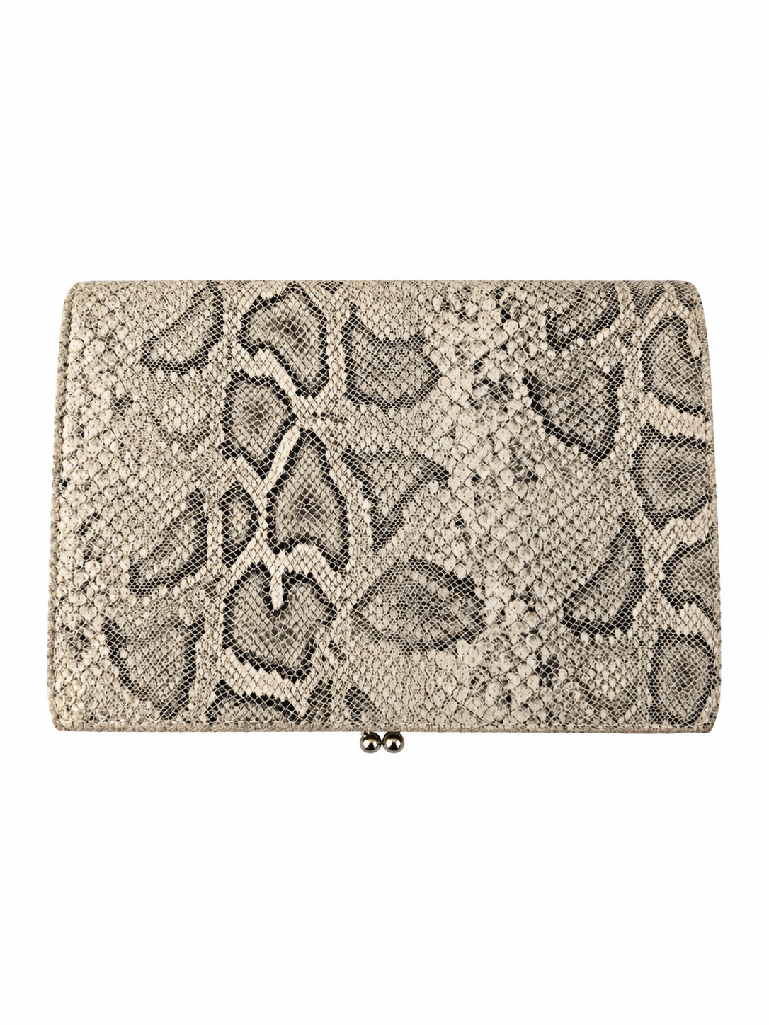 Urban Expressions Jones Snake Clutch in Ivory Black