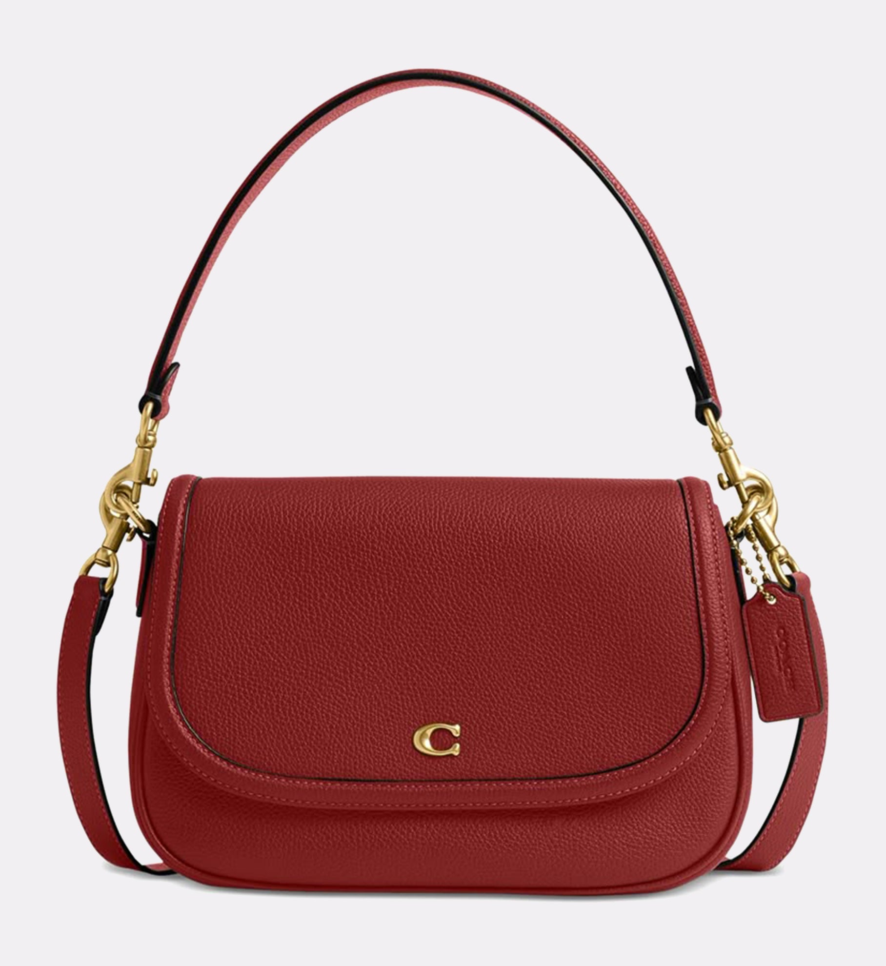 COACH Legacy Small Pebbled Leather S ruby