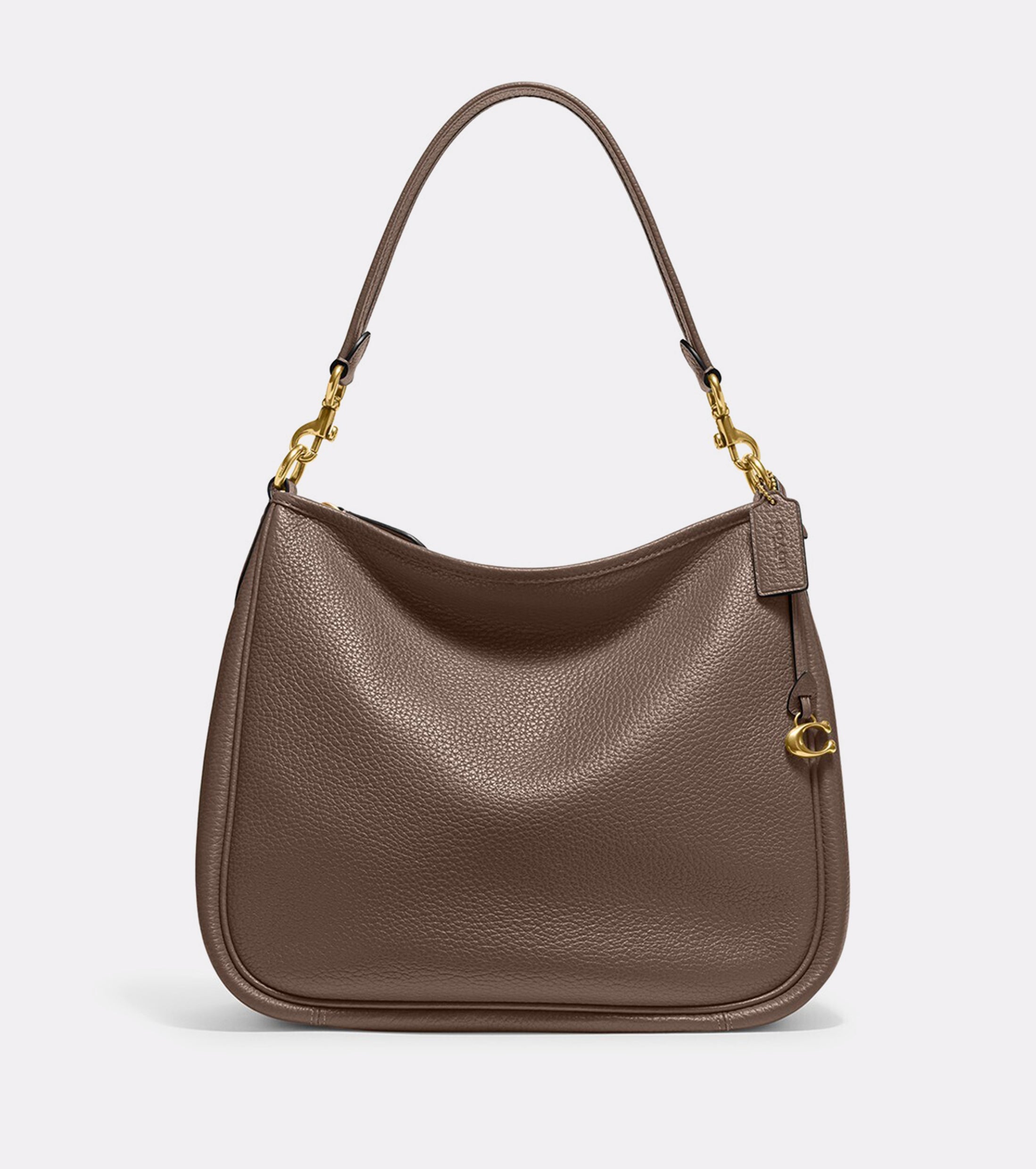 COACH Soft Pebble Leather Shoulder Bag Chalk