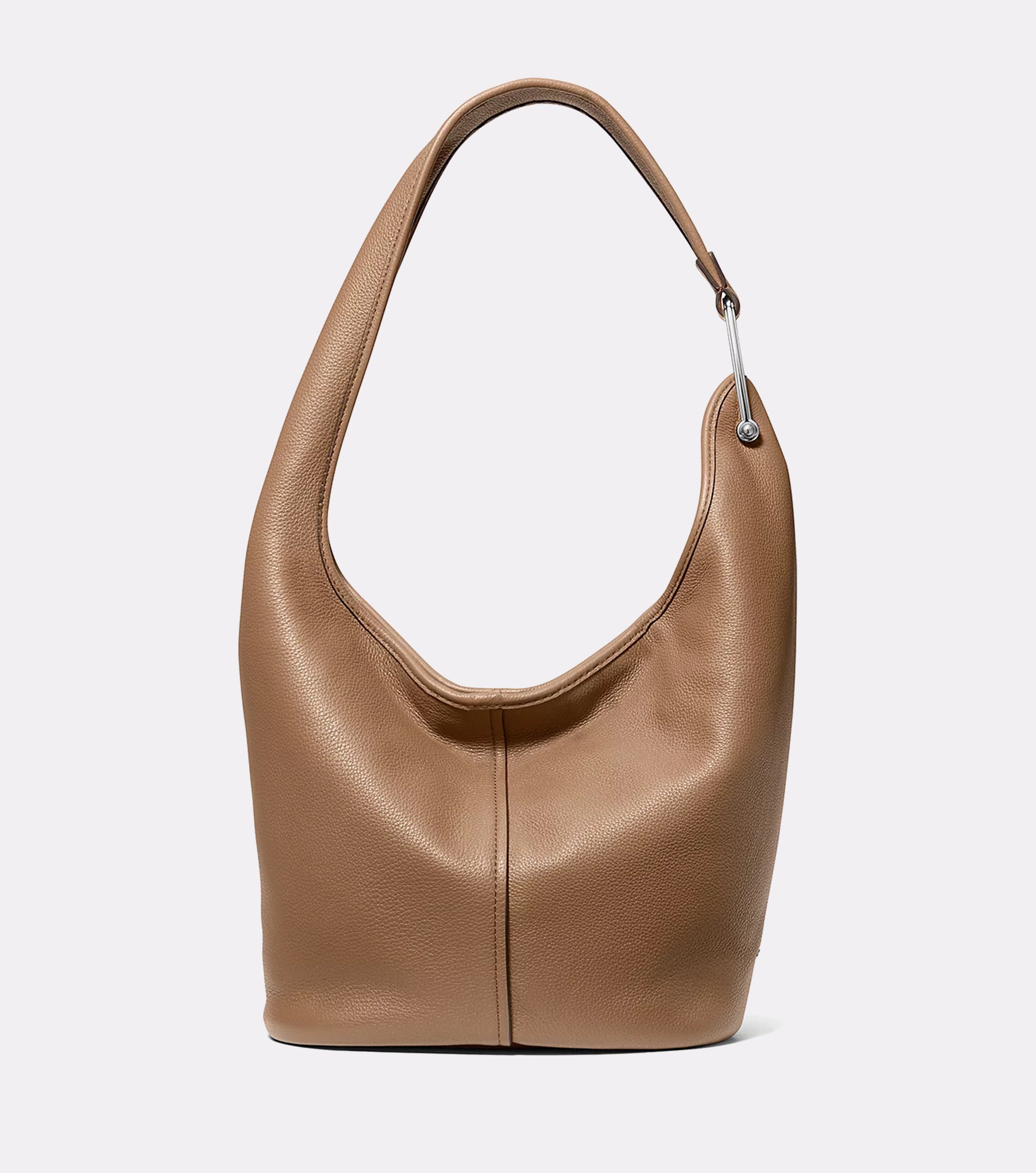 Michael Kors Large Leather Hobo Shoulder Bag Driftwood