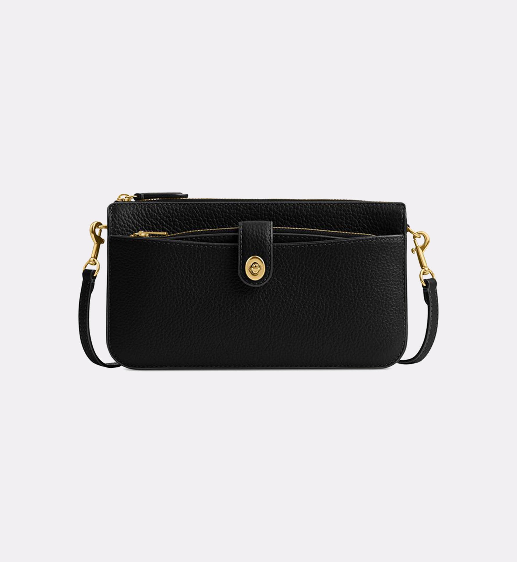 COACH Bella Small Leather Crossbody Brass Black