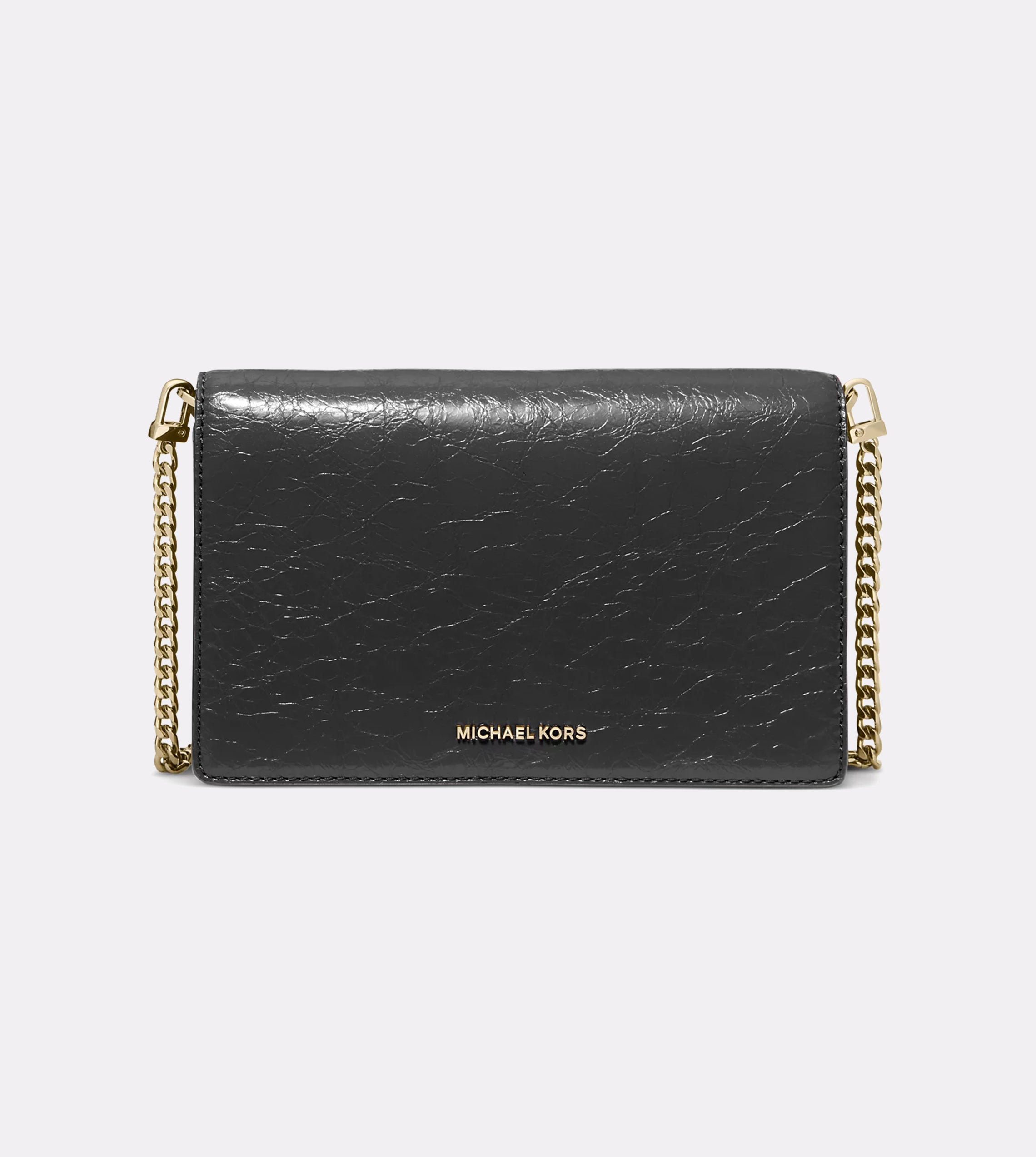 Michael Kors Jet Set Small Leather Flap Chain Black