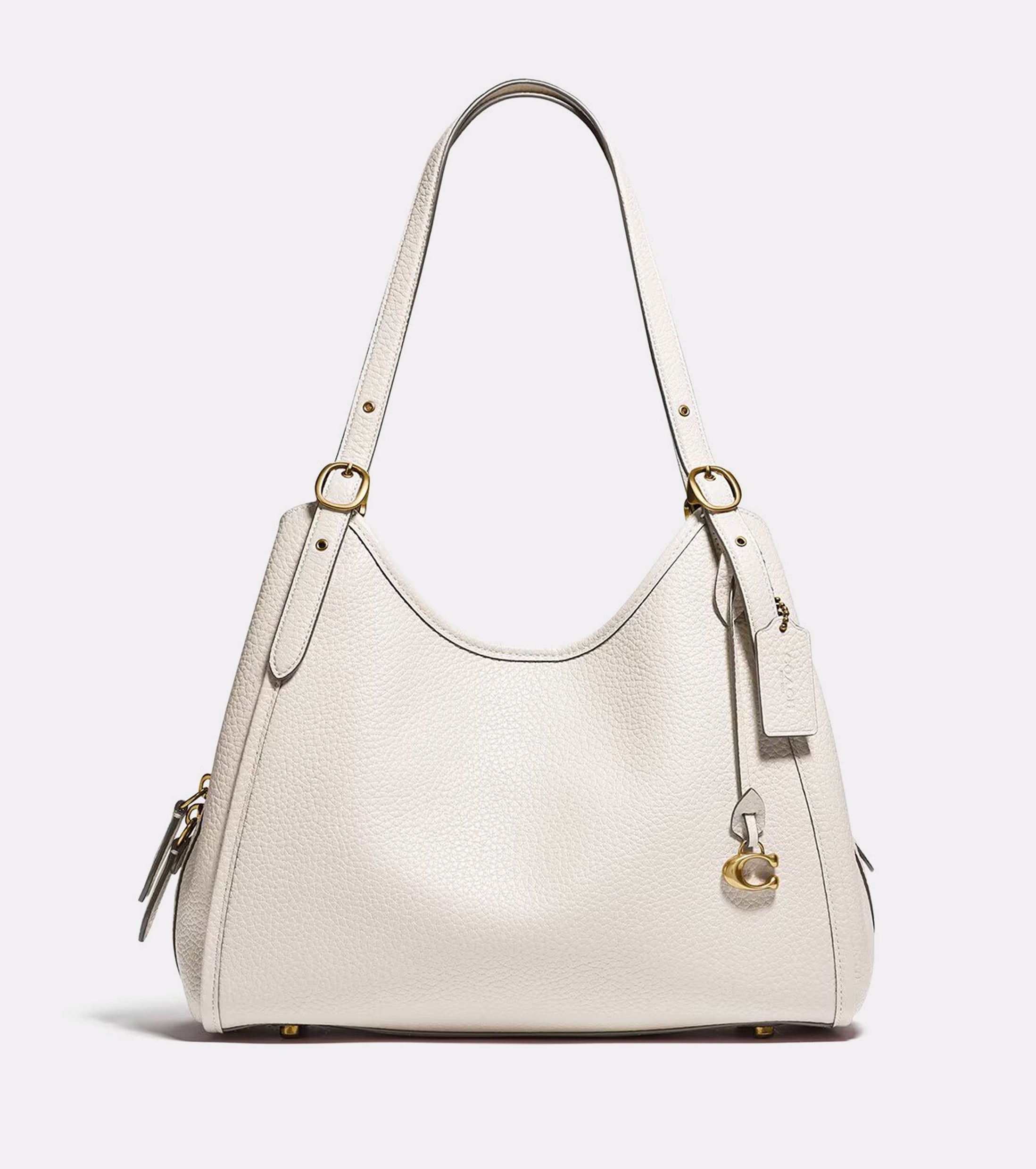 COACH Bella Medium Leather Shoulderulder Brass Black