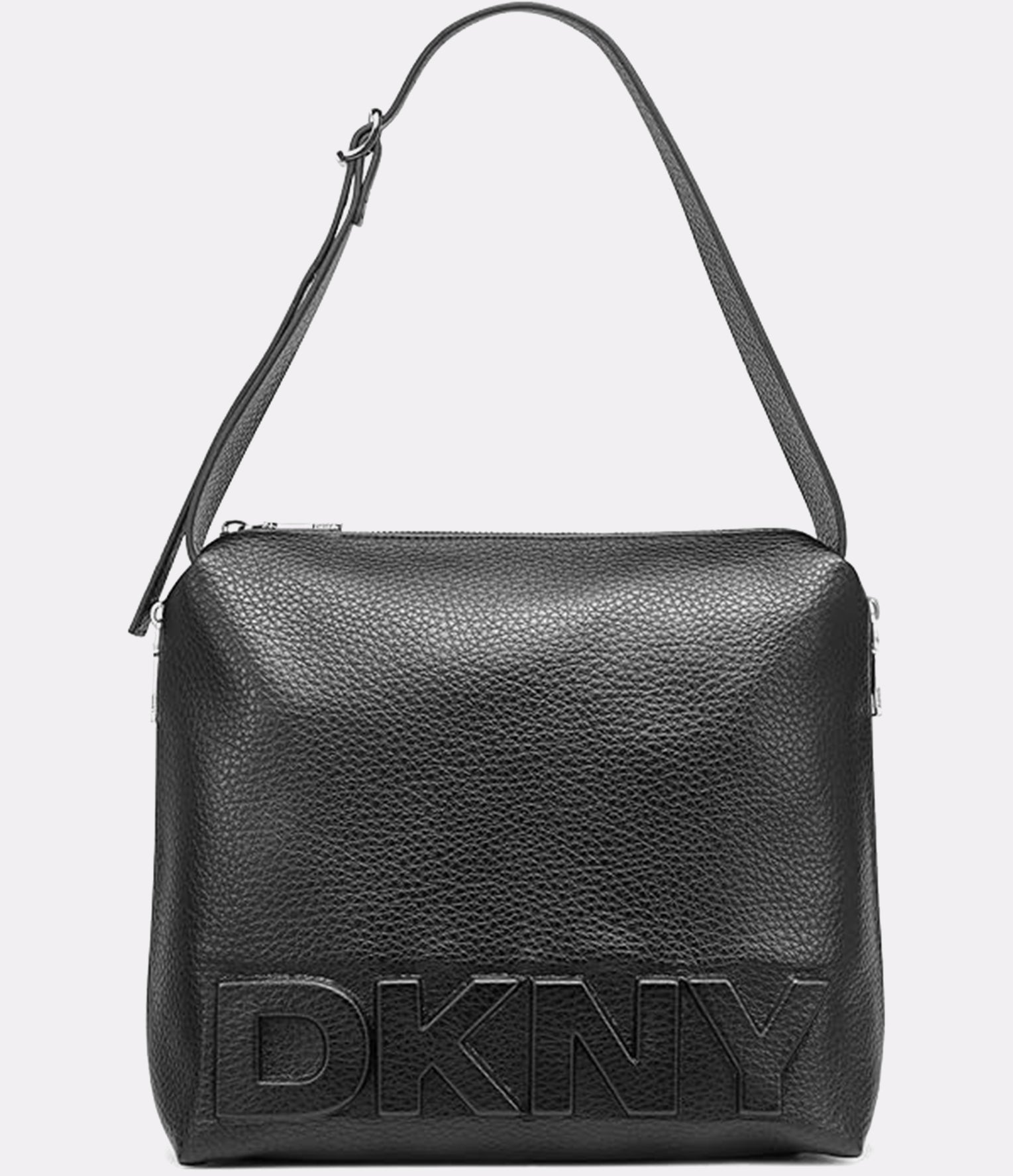 DKNY Zia Small Hobo Black Silver