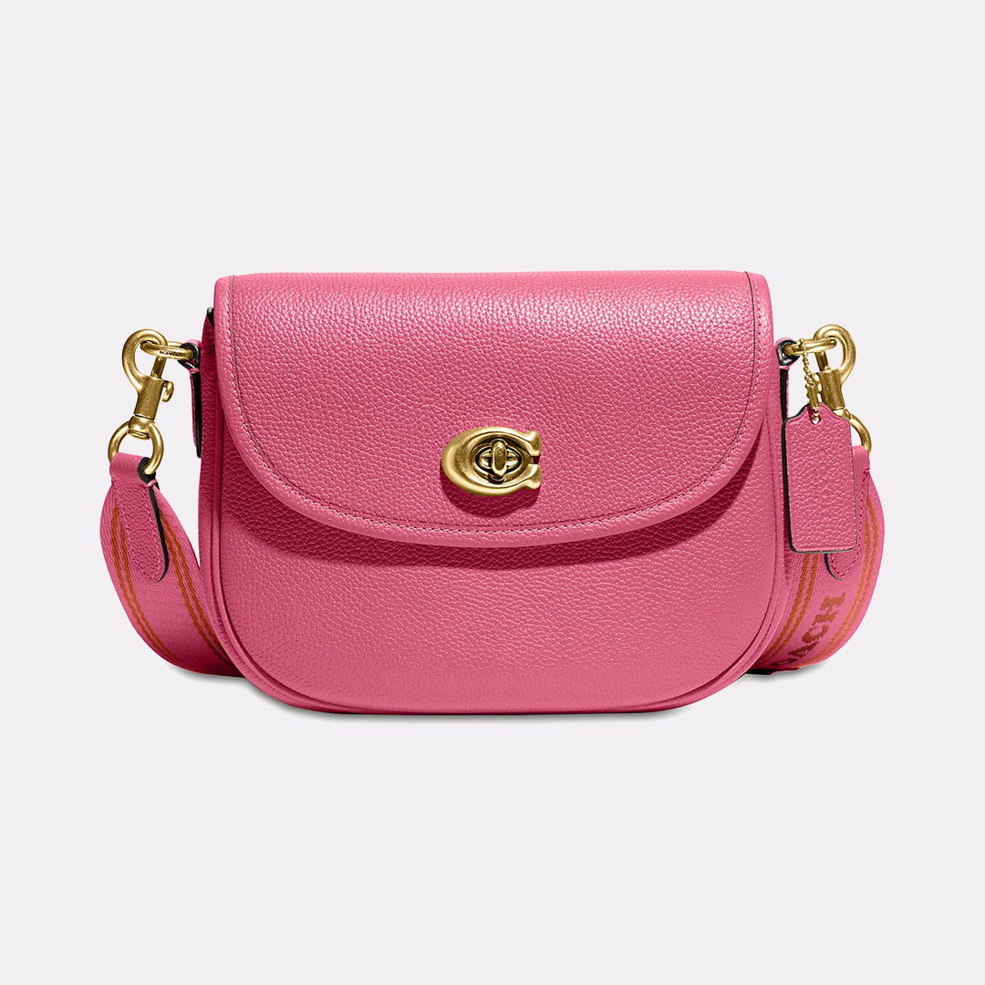 COACH Polished Pebble Leather Willow Pink