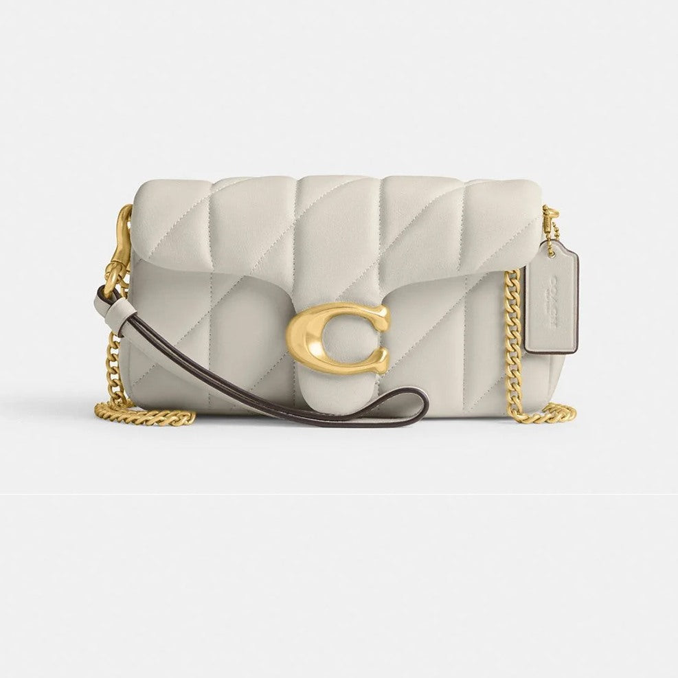 COACH Quilted Pillow Leather Tabby W B4 Chalk