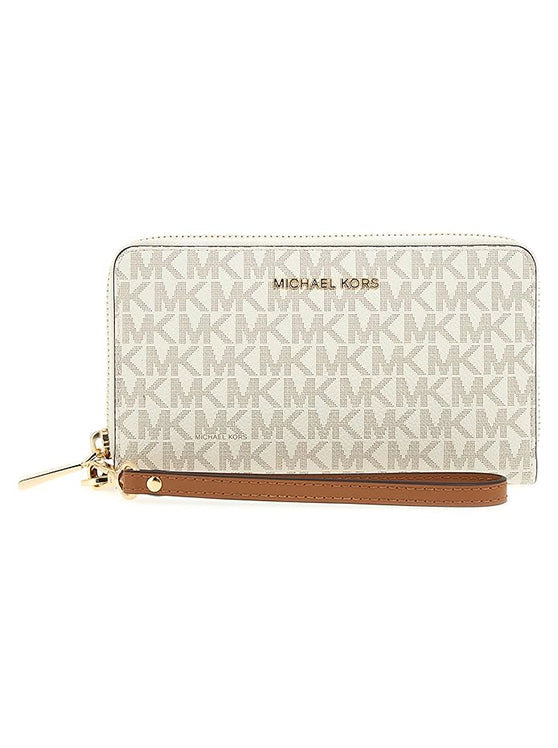 Michael Kors Jet Set Large Flat Multifuncti Brown Gold