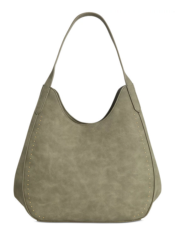 Style Co Whip-Stitch Soft Hobo Bag Mtl Chocolate No Size