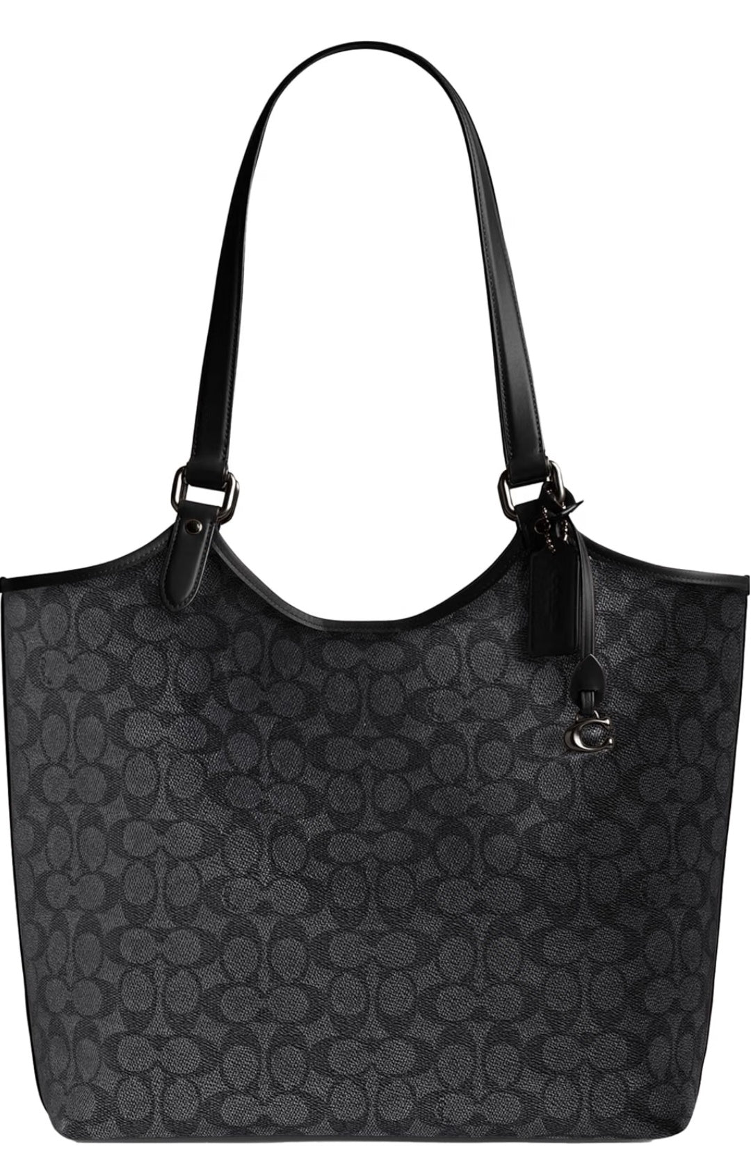 monogram tote bag featuring dual shoulder straps