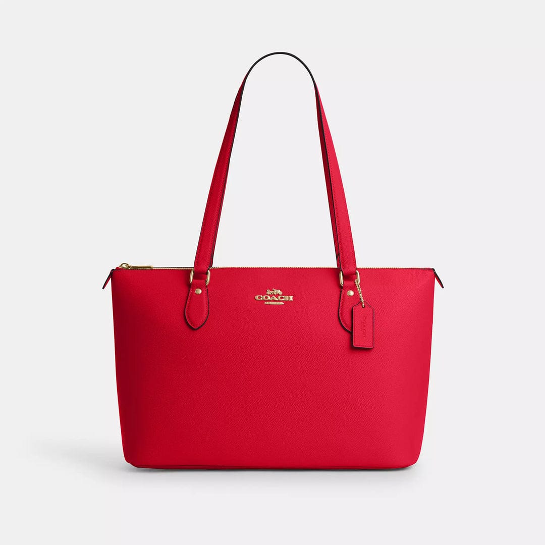 Red COACH Small City Tote Bag