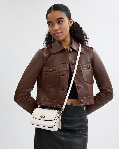 COACH Cassie Small Leather Cross bag white