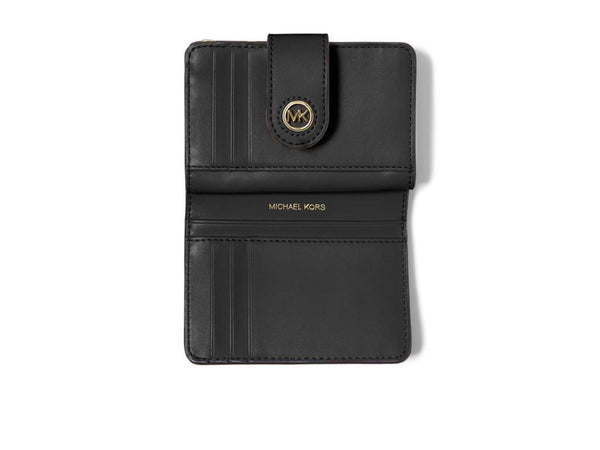Michael Kors Small Tab Compact Pocket Walle Black