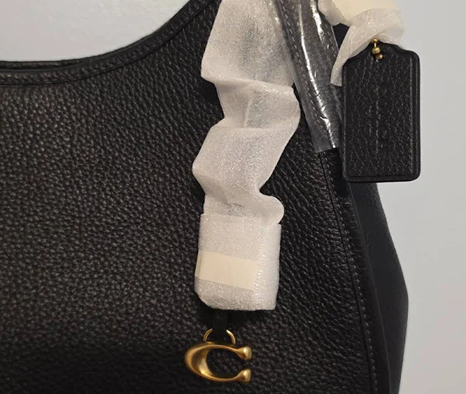 COACH Bella Medium Leather Shoulder Black