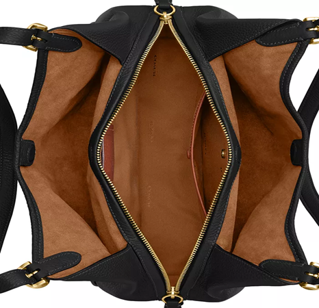COACH Bella Medium Leather Shoulder Black