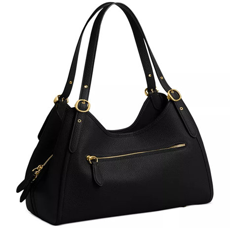 COACH Bella Medium Leather Shoulder Black