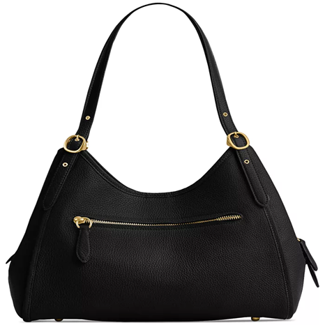COACH Bella Medium Leather Shoulder Black
