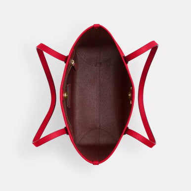 Red COACH Small City Tote Bag