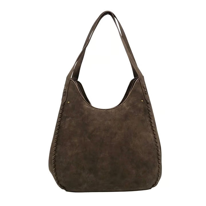 Style Co Whip-Stitch Soft Hobo Bag Mtl Chocolate No Size