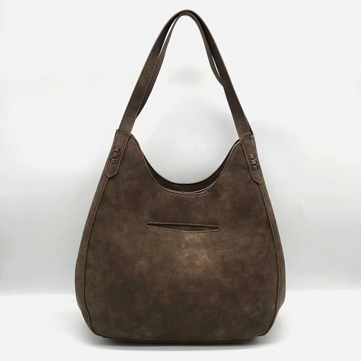 Style Co Whip-Stitch Soft Hobo Bag Mtl Chocolate No Size