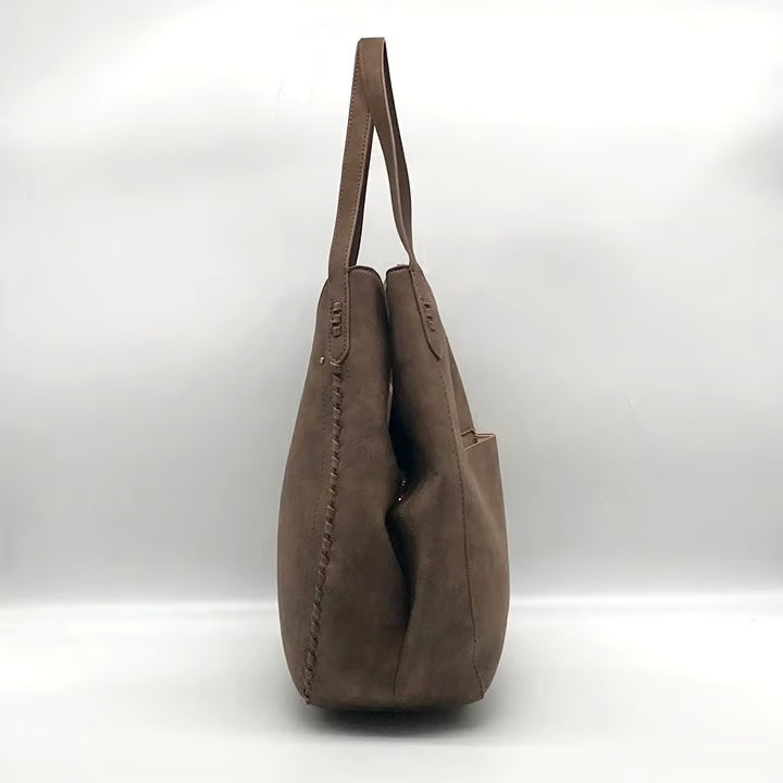 Style Co Whip-Stitch Soft Hobo Bag Mtl Chocolate No Size
