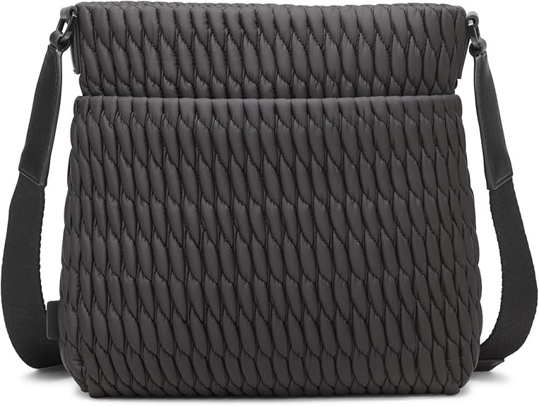 DKNY Mack Nylon Crossbody Bag Black Silver