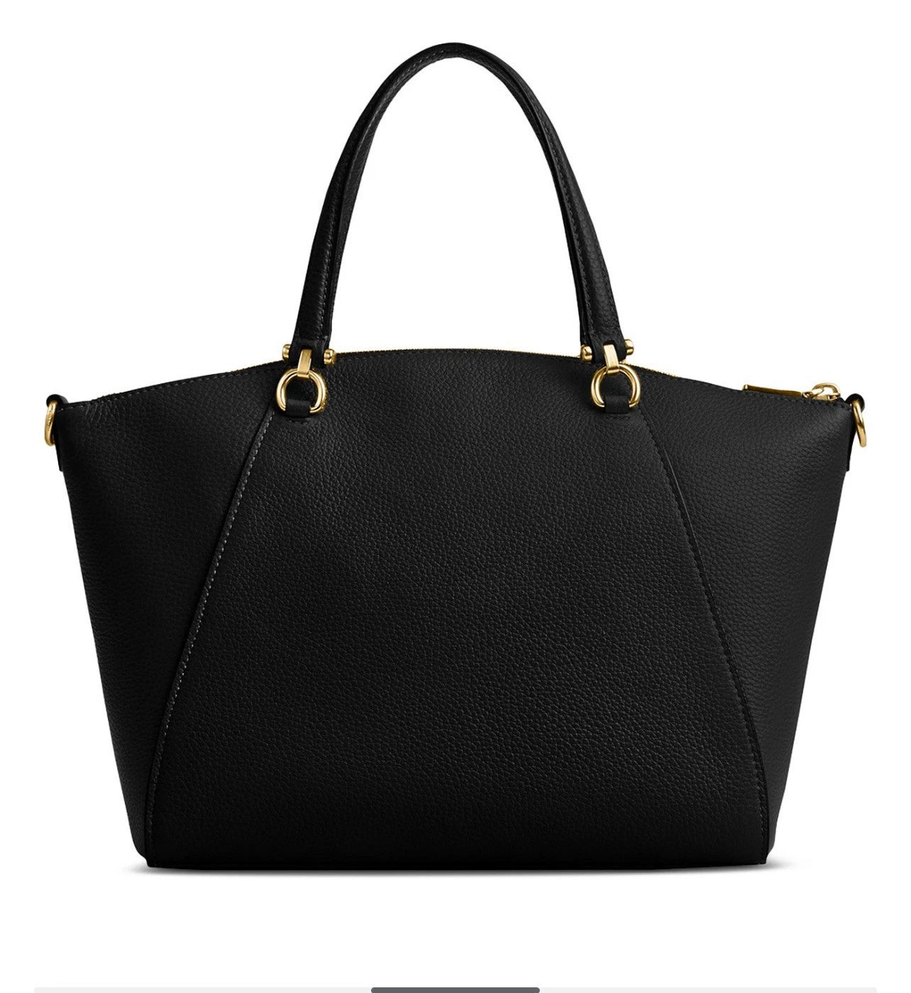 COACH Bella Small Leather Satchel Brass Black